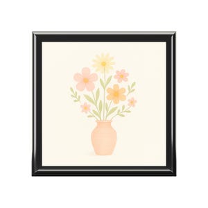 Floral Jewelry Box, Elegant Keepsake Storage, Flower Design, Gift for Her, Home Decor, Wedding Favor, Birthday Gift