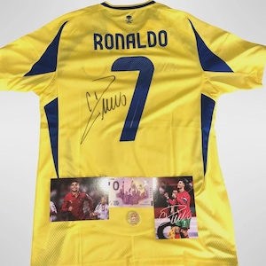 CR7 Signed Al Nassr Jersey-CR7- camisa Assinada/autografada Oficialmente
