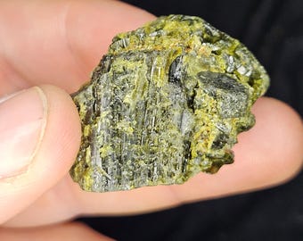 Green Tourmaline Crystal Cluster