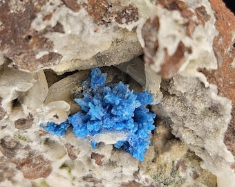 Cavansite Crystal Mineral on Matrix
