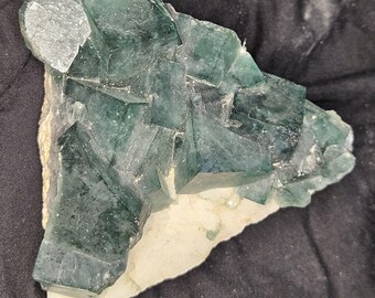 Green Fluorite Crystal Deep Green