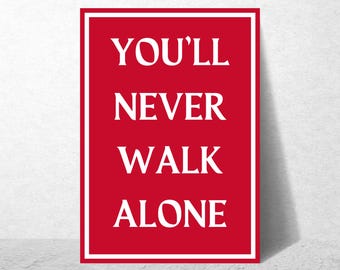 Du kommer aldrig att gå ensam - Liverpool FC inspirerande digital väggkonstpaket