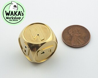 Star Space Messing Würfel - 18 mm CNC gefrästes D6 Geschenk für 40k, D & D, Tabletop Spiele