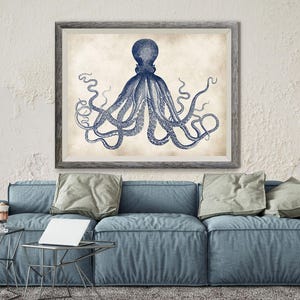 Oktopus Poster, Oktopus Poster, Kraken Poster, Kraken Poster, Maritime Kunst, Kraken Poster, Maritime Kunst, Ocean Wandbild, Kraken Poster