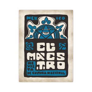 El Maestro Museum Plakat, Mexikanische Kultur Wandkunst, Mexikanische Kunstausstellung Plakat, Vintage Titelseite Illustration