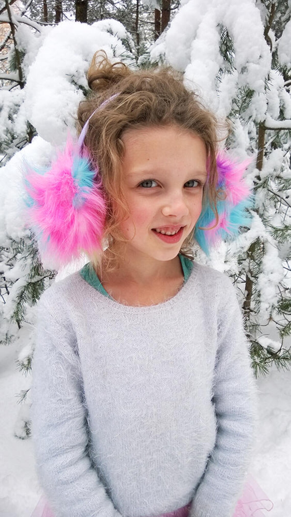 Pink ear muffs adult / kids earmuff ear warmer faux fur Etsy