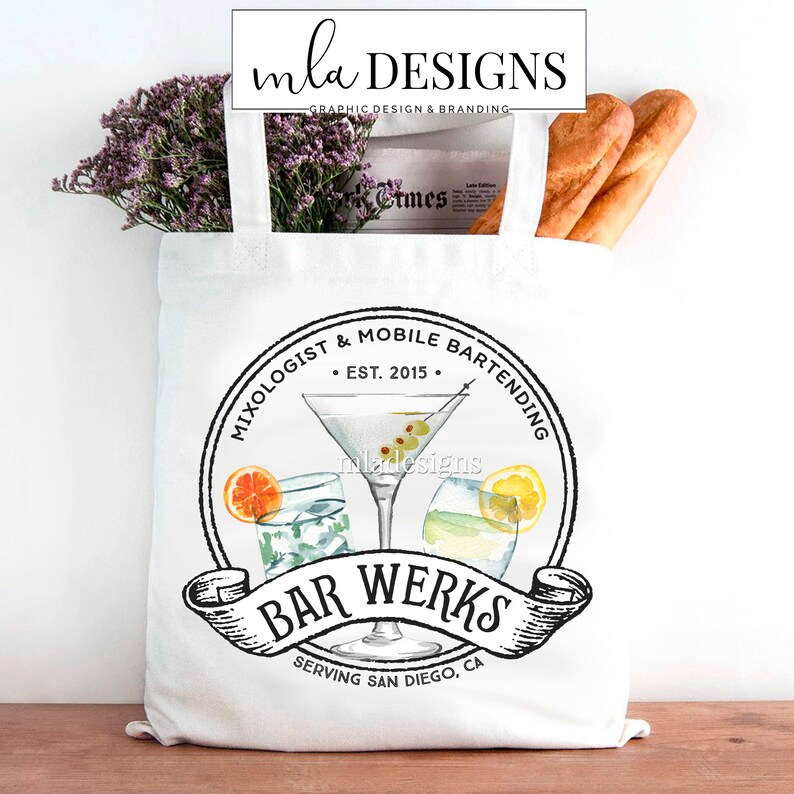 Mobile Bartender Logo Mobile Bar Logo Bar Logo Catering Etsy