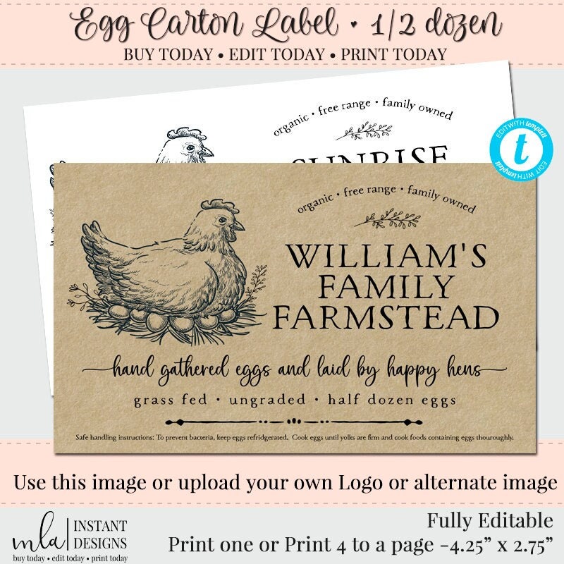 egg-carton-label-editable-egg-carton-label-diy-farm-label-half-dozen-chicken-coop-label-chicken-label-4-25-x-2-75-etsy