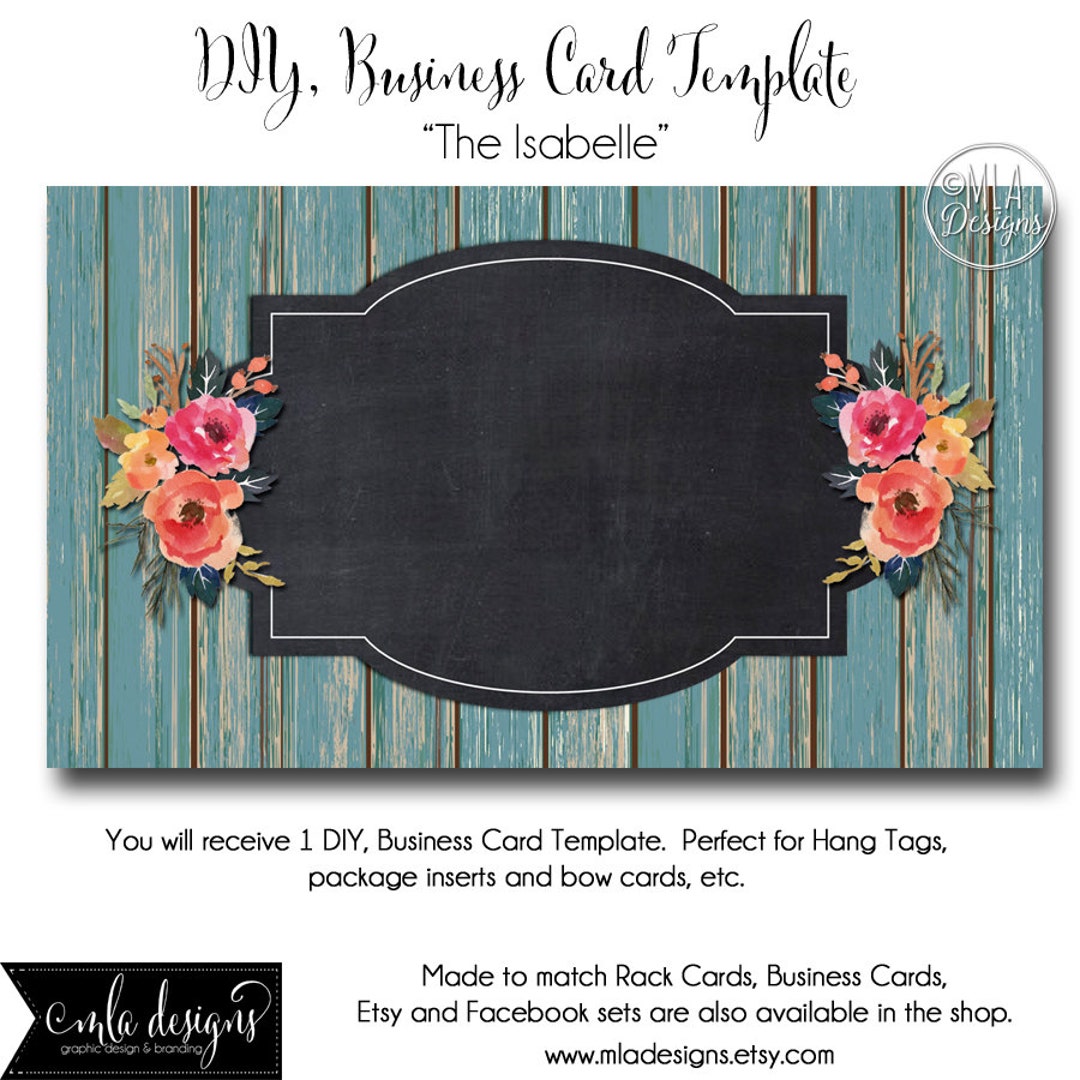 Blank Business Card Template the Isabelle Made to Match - Etsy