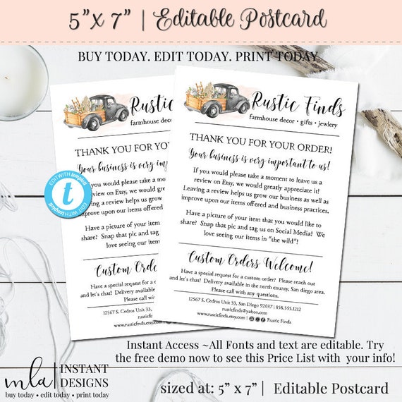 5x7 Postcard Template Free