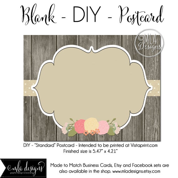 DIY Vistaprint Standard Size Postcard Vintage Charm Blank Etsy