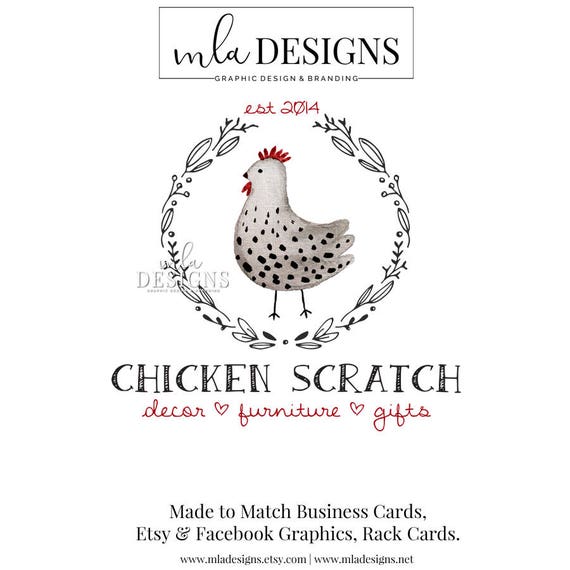 Chicken Logo Farm Logo Farmhouse Logo Rustic Logo Barn Etsy