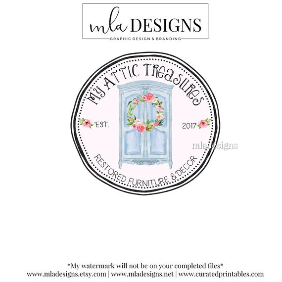 Pre made Boutique logo *only one available*one of a kind*once purchased convo me /& I can put name on it for you