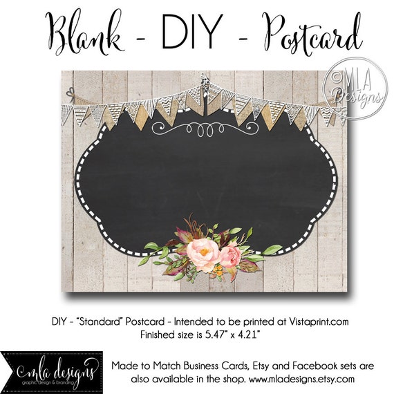 Rustic Business Card DIY Vistaprint Standard Size Postcard