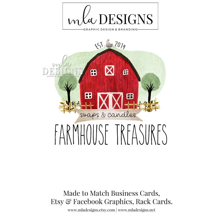 farm house in circle leaves | Logo Template by LogoDesign.net