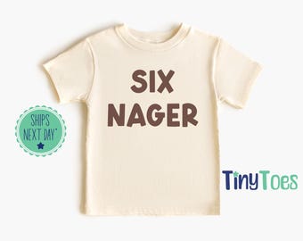Sixth Birthday Shirt: Six Nager Tee - Handmade Kids Birthday Gift