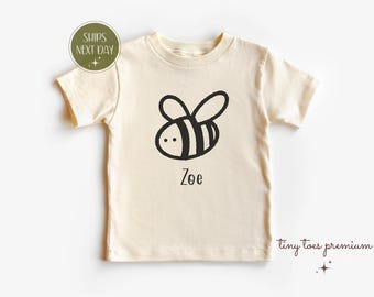 Custom Bee Shirt for Toddlers, Personalized Zoe Nature Tee, Cute Insect Baby Gift, Buzzing Adventure Top, Busy Little Bee Sweatshirt