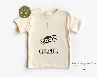 Personalized Baby Spider Halloween Shirt: Spooky Kids Tee