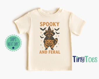 T-shirt enfant effrayant Halloween sauvage : chemise drôle pour tout-petits