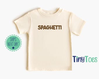 Maglietta per neonati con spaghetti, maglietta divertente per bambini piccoli con spaghetti