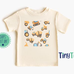 Camiseta de camión de construcción para niño, camiseta para bebé o mono infantil: bonito atuendo de excavadora para niños