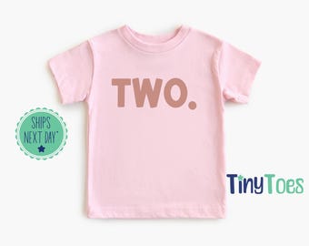 Two Shirt: Second Birthday Girl Toddler Tee - Handmade Outfit