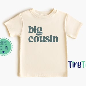 Big Cousin Toddler Tee, Family Announcement Baby Shirt, Funny Cousin Reveal Onesie, Big Cousin Sweatshirt, New Baby Gift for Kids