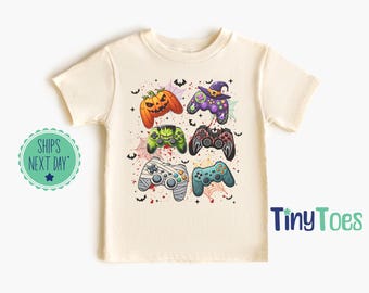 Gaming Ghost Halloween-shirt voor kinderen: handgemaakt jeugd-T-shirt