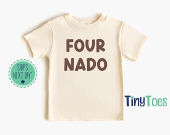 Maglietta per il 4° compleanno di Four Nado: maglietta per bambini fatta a mano