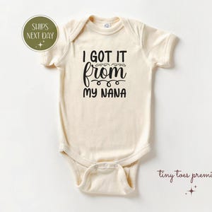 I Got It from My Nana Baby Onesie, Toddler Shirt or Sweatshirt, Funny Gift from Grandma, Cute Baby Clothes, Grandchild Shower Gift Idea