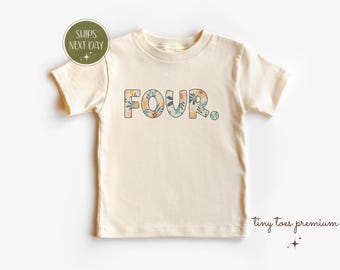 4.Geburtstag Shirt: Handgemachtes Outfit für Mädchen oder Jungen