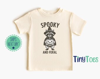 Chemise d'Halloween effrayante en raton laveur : t-shirt sauvage pour enfant, grenouillère pour tout-petit