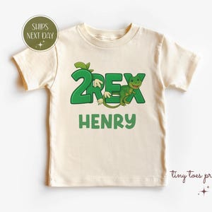 Personalized Two Rex Dinosaur 2nd Birthday Shirt - Boys Dinosaur Birthday Tee - T Rex Birthday Shirt - 2nd Birthday Tee - Kids Shirt