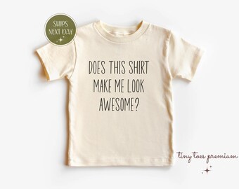 Maakt dit shirt me geweldig T-shirt, grappig peutershirt, schattige babyromper, jeugdhumor T-shirt, sarcastisch kindert-shirt, coole grafische top