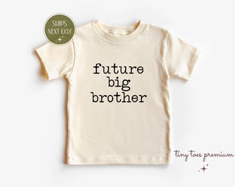 Camiseta de futuro hermano mayor para niños pequeños: camiseta con anuncio de hermano