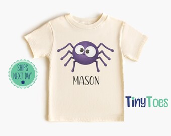 Personalized Halloween Spider Shirt: Baby & Toddler Tee