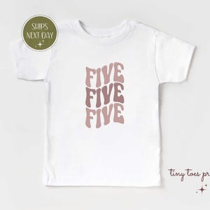 Five Birthday Toddler Tee, Fifth Birthday Baby Shirt, 5 Year Old Sweatshirt, Boy Girl Birthday Gift, Big Number 5 Design, Party Shirt Kids