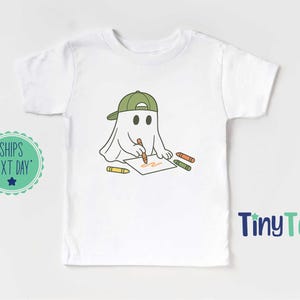 Crayon Halloween Shirt: Back to School Kids Tee