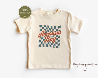 Handmade 4th of July Toddler Tee: American Boy Shirt