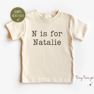 Personalized Initial Kids Shirt: Custom Name Tee, Back To School