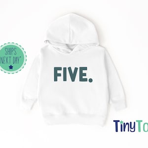 Five Birthday Hoodie Boy 5th birthday gift, fifth birthday tee boys 5th birthday, fifth birthday 5th birthday Tshirt Five years old Kids Tee