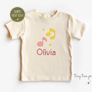 Personalized Music Toddler Onesie®, Music Lover Toddler & Youth Shirt, Musician Kids Shirt, Music Shirt for Kids, Baby Shower Gift