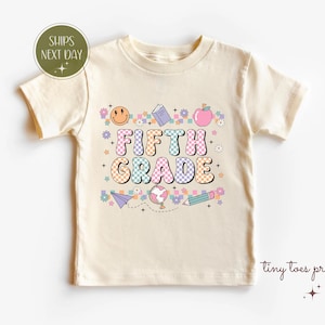 Fifth Grade Tee, Back to School Toddler Shirt, Funny Youth T-Shirt, Cute 5th Grade Baby Onesie, Grade Level Kids Tee, Classroom Humor Top