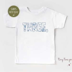 Third Birthday Shirt Three Shirt for Boy Three Shirt Girl Vintage Toddler T Shirt Natural Toddler Shirt 3rd Birthday Tee 3 Year Old Vintage