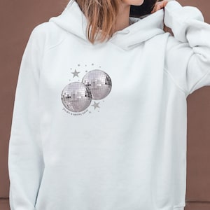 Mama Mia Disco Ball Hoodie, Quote Sweatshirt, Unisex Hooded Jumper, Retro Stars Pullover, Movie Lover Gift
