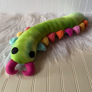 Tropical Punch Centipede Plush, Centipede Plush, Toy Centipede