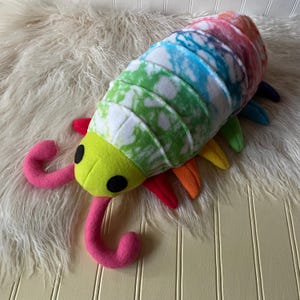 Rainbow Splash Pill Bug Plush, Potato Bug, Roly Poly Bug