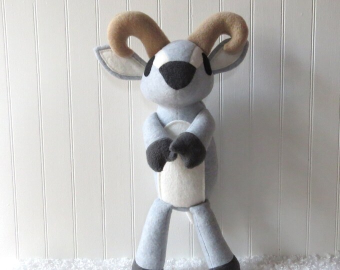 Little Alpine Goat Plush Toy Goat Barnyard Toy Etsy