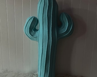 Blue Cactus Pillow, Saguaro, Plush Cactus