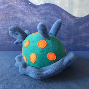 Little Sea Slug, Blue Nudibranch Plush, Nembrotha Milleri